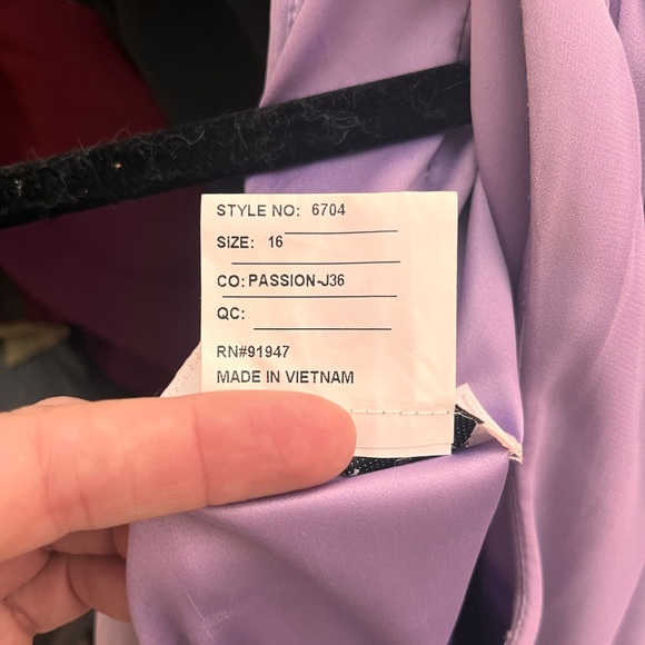 AFTER SIX BRIDESMAID DRESS 6704 IN PALE PURPLE - Picture 5 of 5